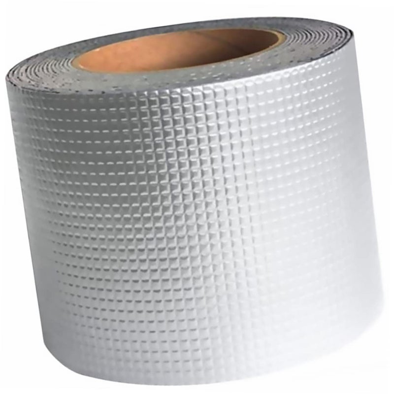 STOBAZA Super Waterproof Butyl Rubber Tape 300cm x 0.5cm for Roof Pipeline Repair Silver - Image 1